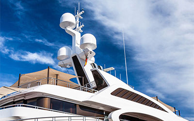 游艇上连接双蜂窝放大器的wifi船队跟踪GPS定位内