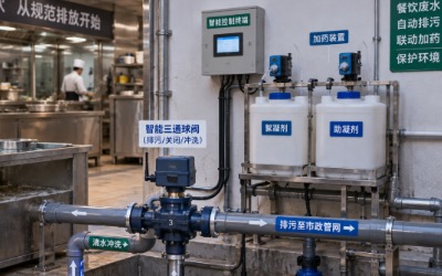 餐饮自动排污联动加药应用方案
